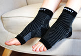Plantar Fasciitis Compression Socks (Pair) & Soothing Arch Pad Cushions (Pair) Black, Medium
