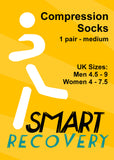 Plantar Fasciitis Compression Socks (Pair) & Soothing Arch Pad Cushions (Pair) Black, Medium